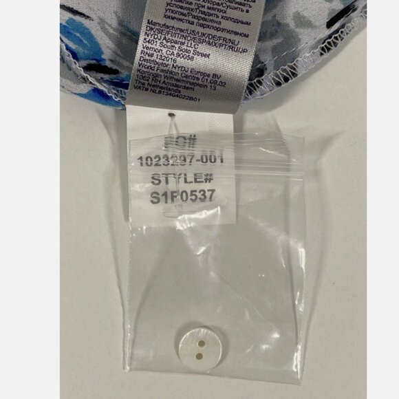 NWT NYDJ High/Low Crepe Blouse - Blue Willow Size Medium - Picture 10 of 10